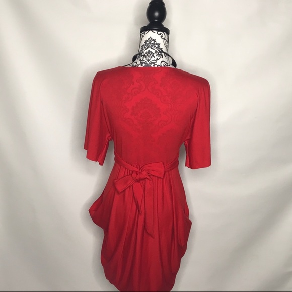 XOXO V-Neck Drape Tulip Dress💲2 for $10 SALE💲 - Picture 2 of 3